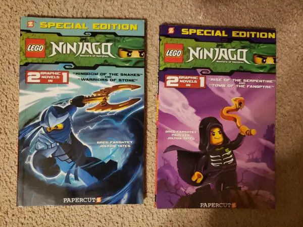 Ninjago Lego Sets/Retired (2) and 2 GN Books