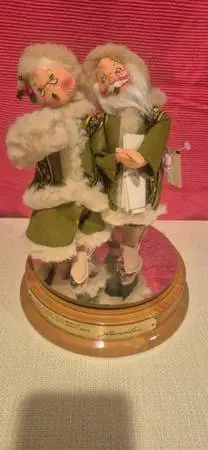 Annalee Skating Santa Music Box