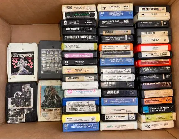 (52) 8 Track Tapes Rock Vintage Eight Track Tapes