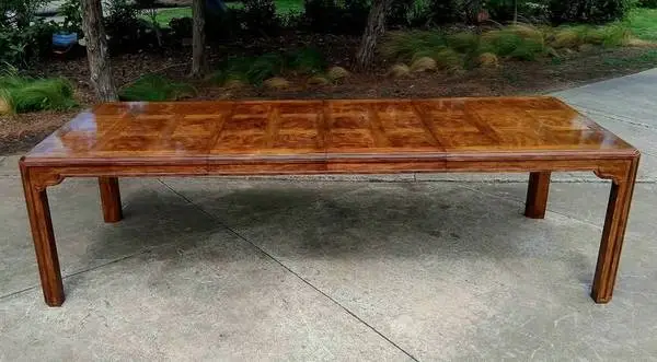 Mid Century Modern Drexel Heritage Burlwood Dining Table