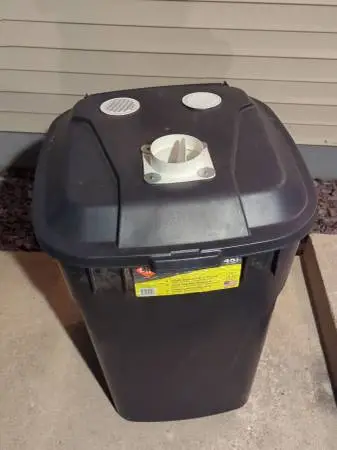 Dust or sawdust collection bin + ducting
