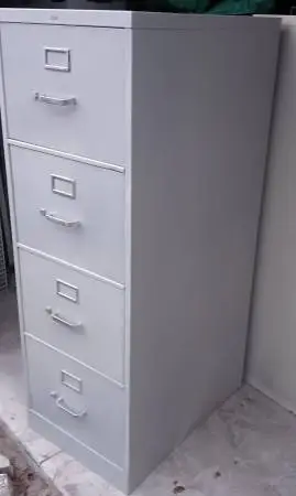 HON,4-Drawer,Stone Gray,Legal File Cabinet,File Hangers,Lockable-NoKey