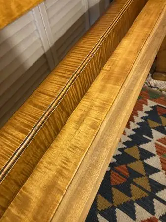 TIGER MAPLE 4 POSTER BED- QUEEN SIZE ANTIQUE or VTG