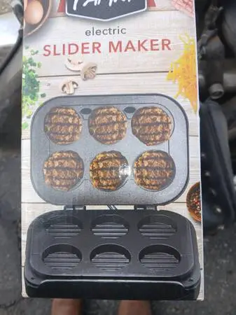 Electric sliders. Hamburger maker