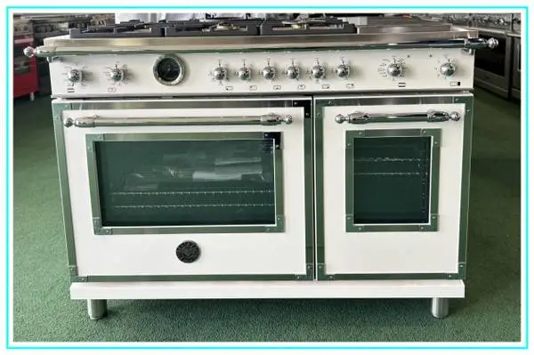 Bertazzoni Heritage 48 Free Standing Dual Fuel Range Ivory Gloss