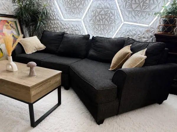 (COD NO DEPOSIT DELIVERY)Small black sectional couch