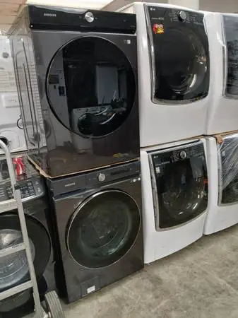 Samsung bespoke extra large washer and gas dryer