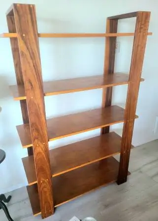 Etagere Bookcase Custom Made of Shedua & Birdseye Maple 4x6