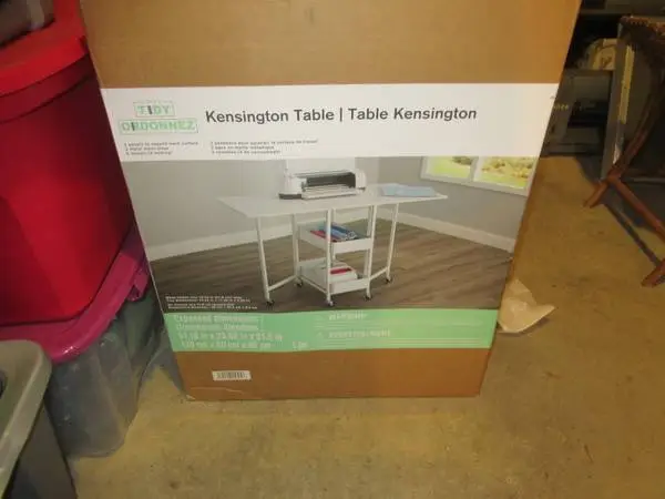 KENSINGTON TABLE ROLLING CART NEW IN BOX