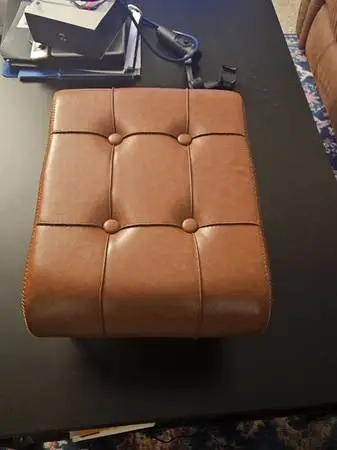 BRAND NEW BROWN LEATHER STOOL
