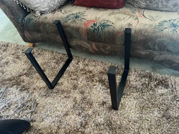 Metal Legs For Coffee Table (High Gloss Black / 18 Inch)