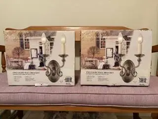 Williamsburg Two Light Wall Sconces antique Brass finish