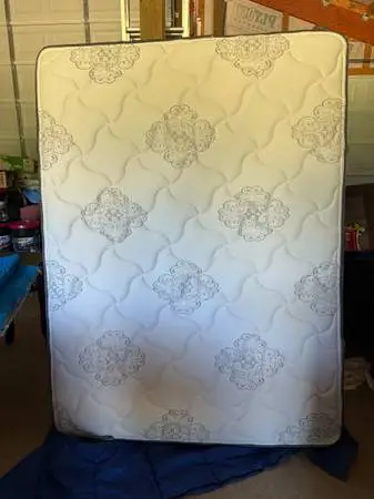 Thick Clean Queen Mattress + opt. frame  - can deliver
