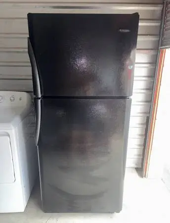 Black Frigidaire Refrigerator And Freezer