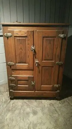 Antique Solid Oak Ice Box - Furniture