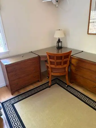 Ethan Allen 3 bedroom pieces with glass tops
