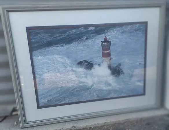 Pierres Noires Lighthouse France Framed Picture 34x 26