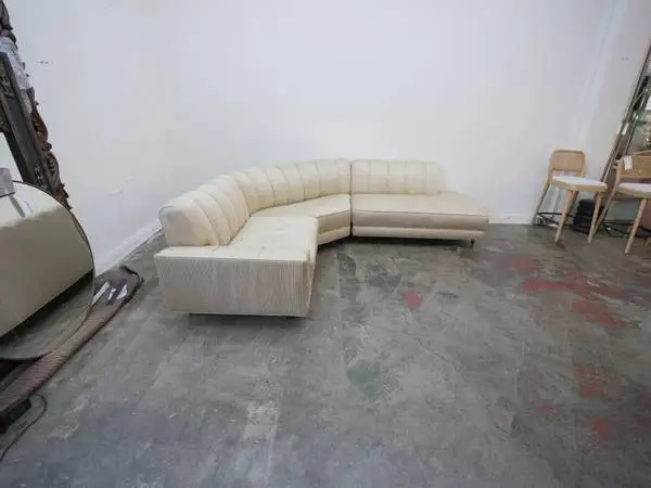 3-Pc Vintage Curved Low Sofa Sectional $2,199.00 96W x 90 D x 28 H