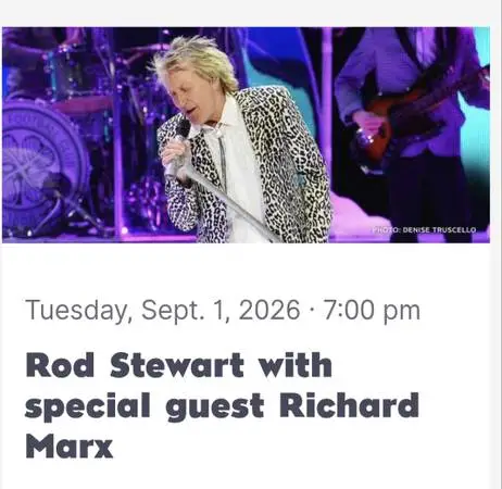 2 PREMIUM ROD STEWART tickets