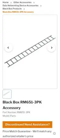 (4) Black Box 10 Cable Ladder RM651