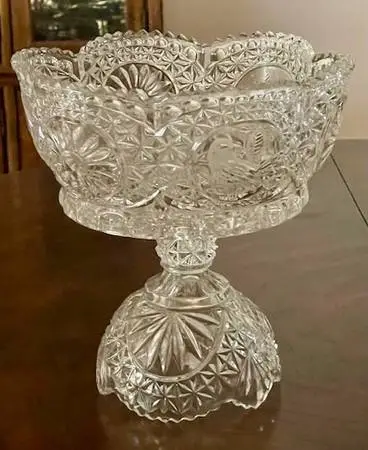 Hofbauer Crystal Compote and Stand or Candy Dish - Byrdes Collection