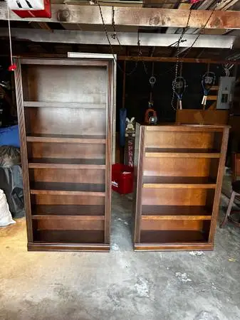 Dark wood Book shelves
