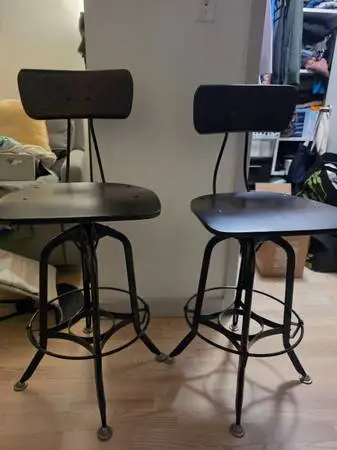 Restoration Hardware 1940s Vintage Toledo Barstools (set of 2)