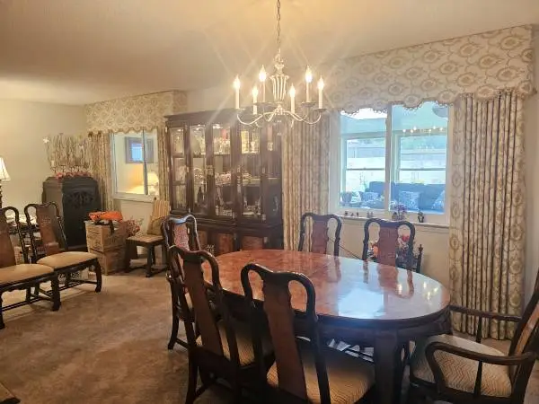 Complete 11-Piece Universal Furniture Imperial Dynasty Dining Set & Lighted Ch