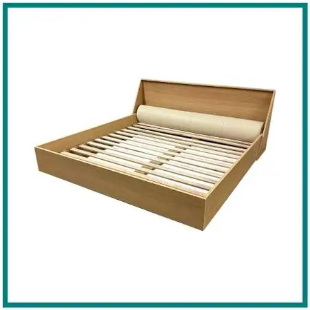 New Eastern King Size Bespoke Verne White Oak Bed Frame