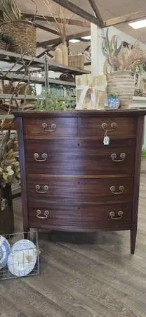 Vintage Wooden Dresser  Maker Marked