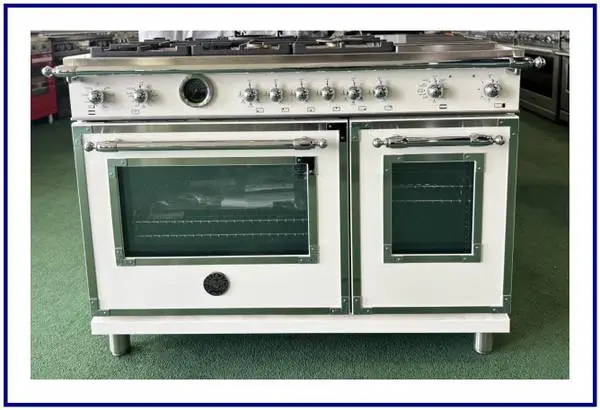 Bertazzoni Heritage 48 Free Standing Dual Fuel Range Ivory Gloss