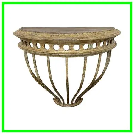 Restoration Hardware Hayrack Cast Iron Demilune Console Table