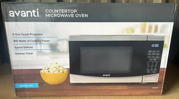 New Avanti Countertop Microwave 0ven 0.9 Cb Ft