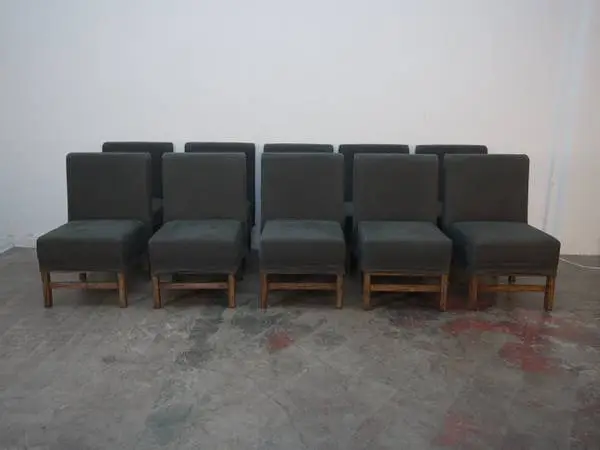 Set of 10 Custom Black Slipcovered Dining Chairs AS-IS $2,499.00 23 W