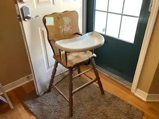 Mid-Century Wooden Highchair