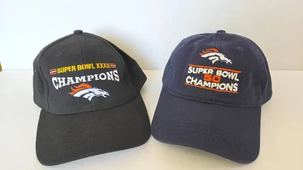 Denver Broncos Super Bowl XXXII & 50 Champions Hats - New
