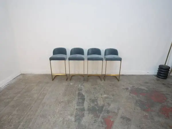 Restoration Hardware 1960s Rome Velvet Bar Stools Set of 2(We Have 2 S