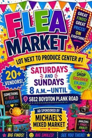 Multi-Vendor Flea Market & Yard Sale This Weekend In N. Dinwiddie!