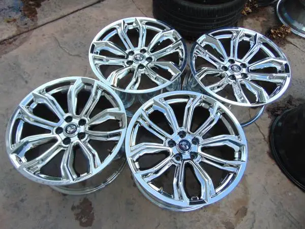 Set of 4 Used 19X10 Chrome Mustang Rims 5X114.3 +43MM Offset