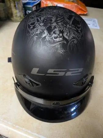LS2 Rebellion Bones Half Helmet..Size Med.
