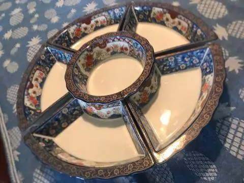 Japanese Porcelain Imari Crudite Serving Platter by Gumps New York