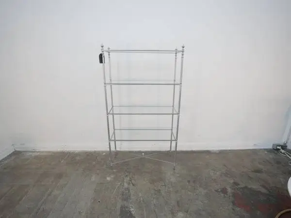 Hensler Glass Etagere Silver AS-IS (We Have 4) $249.00 34W x 14D x 6