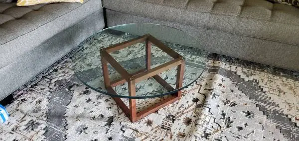 1 thick glass top coffee table