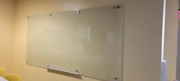 4x8 Foot Frosted Glass Wall Mounted Whiteboard