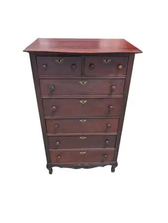 Antique mahogany tallboy dresser