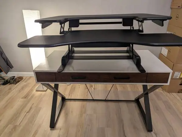 VariDesk Pro Plus 36 Dual-Monitor Standing Desk + Vari Cushioned Ma