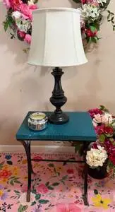 Great Teal End Table-PRICE REDUCED!