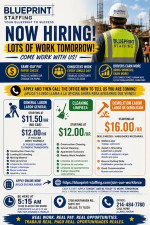 General Labor, Cleaning & Demolition