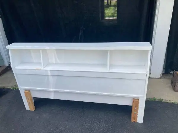 FREE full size bed headboard with shelves