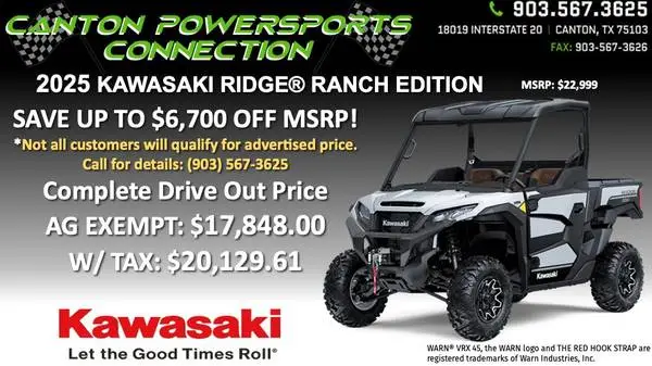 NEW 2025 KAWASAKI RIDGE® RANCH EDITION
